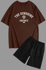 Unisex Sunshine Baskılı Şort Takım