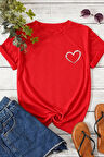 Uyguntarz Unisex Hearts Baskılı Tasarım Tshirt