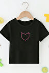 Uyguntarz Çocuk Kalp Baskılı Pamuklu Tshirt