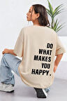 Uyguntarz Unisex Sırt Baskılı Do What Oversize Tshirt