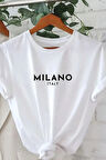 Uyguntarz Unisex Milano Baskılı Oversize T-shirt