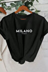 Uyguntarz Unisex Milano Baskılı Oversize T-shirt