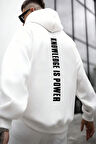 Uyguntarz Knowledge is Power Baskılı Oversize Sweatshirt