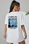Uyguntarz Starry Sky Baskılı Unisex Oversize Tshirt