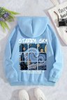 Starry Sky Baskılı Unisex Oversize Sweatshirt