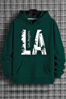 Uyguntarz Los Angles Baskılı Oversize Sweatshirt