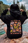 Uyguntarz Flower Baskılı Oversize Sweatshirt