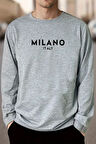 Milano Baskılı Oversize Sweatshirt