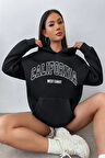 Uyguntarz California Baskılı Oversize Sweatshirt