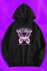 Uyguntarz Happiness Baskılı Oversize Sweatshirt