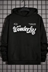 Uyguntarz Wonderful Baskılı Oversize Sweatshirt