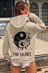 Uyguntarz Unisex Yin & Yang Tasarım Sweatshirt