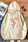 Uyguntarz Cherry Tree Baskılı Oversize Sweatshirt