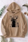 Active Baskılı Oversize Sweatshirt