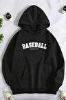 Uyguntarz Baseball Baskılı Oversize Sweatshirt