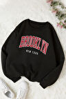 Uyguntarz Unisex Brooklyn Baskılı Bisiklet Yaka Sweatshirt