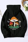 Unisex Mantar Baskılı Oversize Sweatshirt