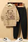 Uyguntarz Bear Baskılı Erkek Çocuk  - Kız Rahat Eşofman Takımı