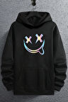 Uyguntarz Holoram Smile Baskılı Oversize Sweatshirt