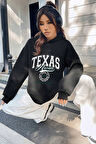 Uyguntarz Texas Baskılı Oversize Sweatshirt