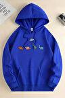 Uyguntarz Uzaylı Dinazor Baskılı Oversize Sweatshirt