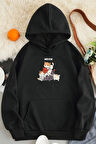 Uyguntarz Meow Tatlı Kediler Baskılı Oversize Sweatshirt