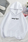 Uyguntarz Easy Tiger Baskılı Oversize Sweatshirt
