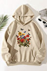 Uyguntarz Renkli Çicek Baskılı Oversize Sweatshirt