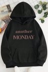 Monday Baskılı  Pamuklu Oversize Sweatshirt