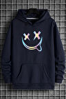 Uyguntarz Holoram Smile Baskılı Oversize Sweatshirt