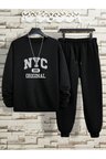 NYC Baskılı Baskılı Eşofman Takımı