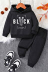 Uyguntarz Black Baskılı Çocuk Rahat Eşofman Takımı