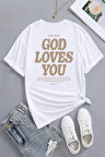 Uyguntarz Good Loves You Baskılı Unisex Oversize Tshirt