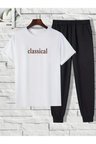 Unisex 2'li Classical Baskılı Eşofman Takımı