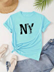 Unisex Newyork Baskılı Oversize Tshirt