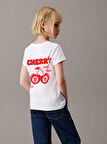 Çocuk Cherry Baskılı Pamuklu Tshirt