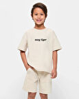 Çocuk Easy Tiger Baskılı Pamuklu Tshirt