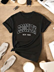 Unisex Brooklyn New York Baskılı Tasarım Tshirt