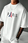 Unisex Paris Tasarım Basklı Tshirt