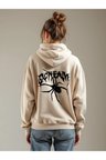 Scream Baskılı Oversize Sweatshirt