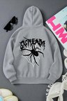 Scream Baskılı Oversize Sweatshirt