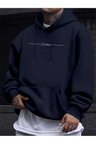 İmza Baskılı Oversize Sweatshirt