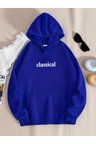 Unisex Classical Baskılı Oversize Sweatshirt