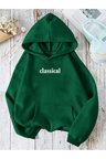 Unisex Classical Baskılı Oversize Sweatshirt