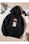 Silüet Baskılı Oversize Sweatshirt