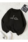 Unisex Dinazor Baskılı Oversize Sweatshirt