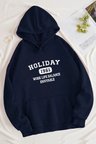 Holiday Baskılı Oversize Sweatshirt