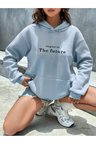 The Future Baskılı Oversize Sweatshirt