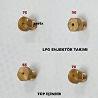 Vestel Ocak LPG TÜP Dönüşüm Enjektör Memeleri Takım , 7 Lokma Anahtar İle Sökülür Tüp İçin