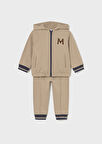 Mayoral 1-4 Yaş Erkek Bebek 2’li Takım – Bej Kapüşonlu Fermuarlı Hırka ve Bej Eşofman Altı